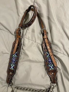 Beaded Headstall Breastcollar Barrel Racing Rodeo Fringe
